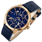 Tommy Hilfiger Henry 1710475 férfi karóra, rózsaarany tok, kék számlap, 5 ATM