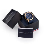 Tommy Hilfiger Henry 1710475 férfi karóra, rózsaarany tok, kék számlap, 5 ATM