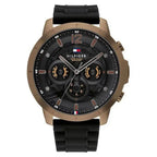 Tommy Hilfiger Luca férfi karóra 1710491, 5 ATM, szilikon szíj, fekete számlap