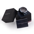 Tommy Hilfiger Luca 1710493 férfi kvarc karóra, kék acél szíj, 5 ATM