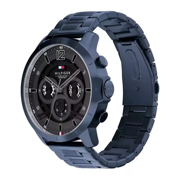 Tommy Hilfiger Luca 1710493 férfi kvarc karóra, kék acél szíj, 5 ATM