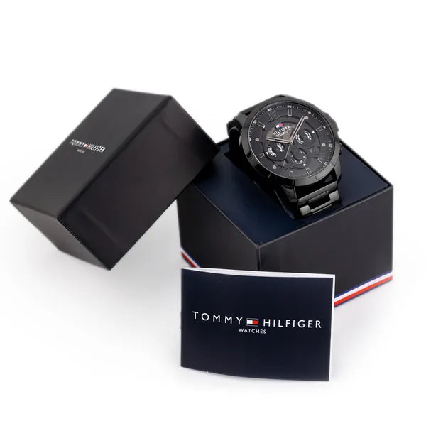 Tommy Hilfiger Luca 1710494 férfi karóra, fekete, 50mm, rozsdamentes acél, 5 ATM