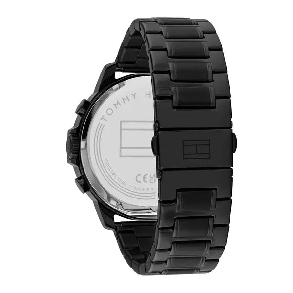 Tommy Hilfiger Luca 1710494 férfi karóra, fekete, 50mm, rozsdamentes acél, 5 ATM