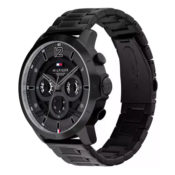 Tommy Hilfiger Luca 1710494 férfi karóra, fekete, 50mm, rozsdamentes acél, 5 ATM
