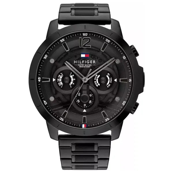 Tommy Hilfiger Luca 1710494 férfi karóra, fekete, 50mm, rozsdamentes acél, 5 ATM