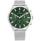Tommy Hilfiger Ryder férfi karóra, 44 mm, zöld számlap, nemesacél