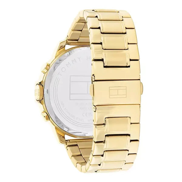 Tommy Hilfiger Luca 1710511 férfi karóra, arany acél, fekete számlap, 5 ATM