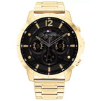 Tommy Hilfiger Luca 1710511 férfi karóra, arany acél, fekete számlap, 5 ATM