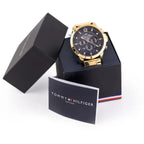 Tommy Hilfiger Luca 1710511 férfi karóra, arany acél, fekete számlap, 5 ATM