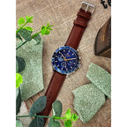 Tommy Hilfiger Owen 1791965 férfi karóra, 46 mm, bőr szíj, kék számlap, WR50