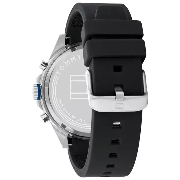 Tommy Hilfiger férfi karóra 1791971, fekete acél, 46 mm, WR50
