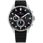 Tommy Hilfiger férfi karóra 1791971, fekete acél, 46 mm, WR50