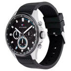 Tommy Hilfiger férfi karóra 1791971, fekete acél, 46 mm, WR50