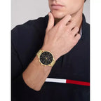 Tommy Hilfiger Leonard férfi karóra 1791989, fekete-arany, 44 mm