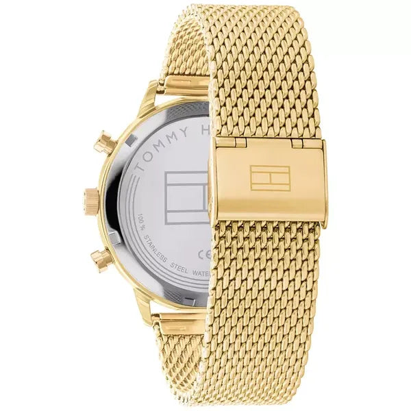 Tommy Hilfiger Leonard férfi karóra 1791989, fekete-arany, 44 mm