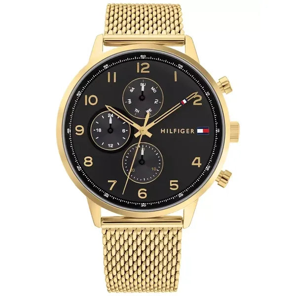 Tommy Hilfiger Leonard férfi karóra 1791989, fekete-arany, 44 mm