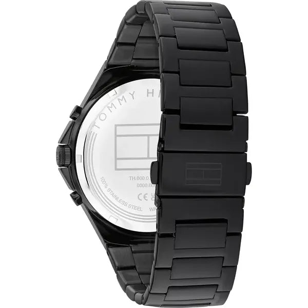 Tommy Hilfiger férfi karóra 1792055, fekete acél, 44 mm, WR50