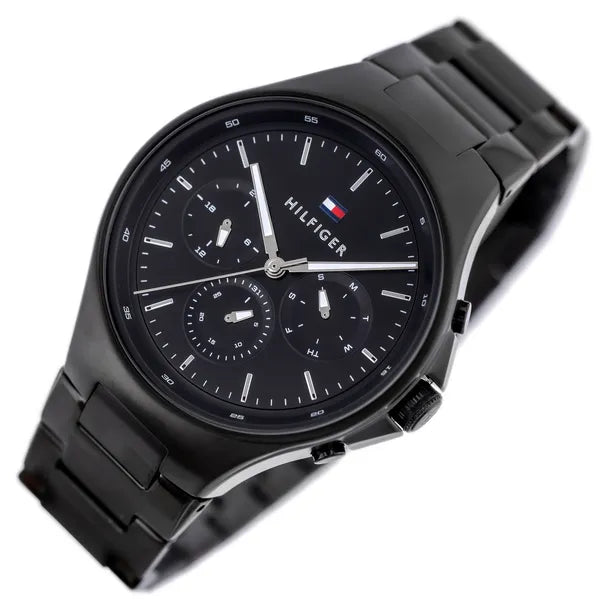 Tommy Hilfiger férfi karóra 1792055, fekete acél, 44 mm, WR50