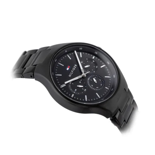 Tommy Hilfiger férfi karóra 1792055, fekete acél, 44 mm, WR50