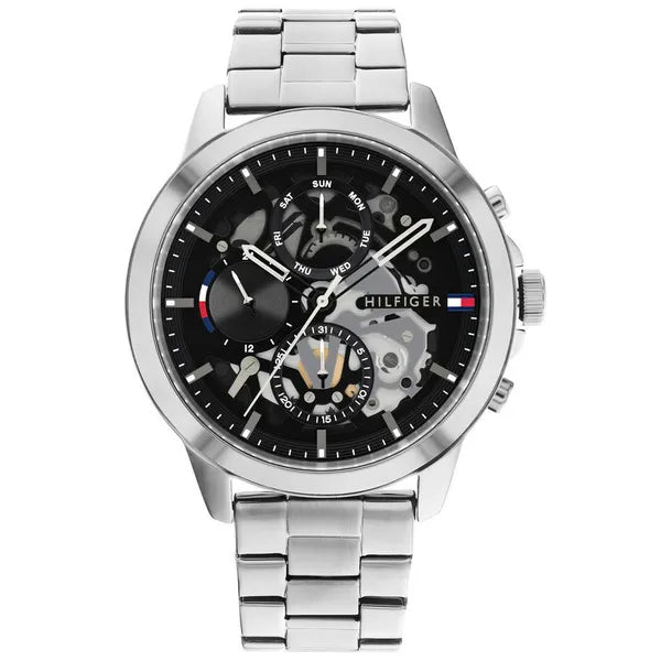 Tommy Hilfiger Henry 1710477 férfi karóra, 44 mm, fekete számlap, 5 ATM, kvarc