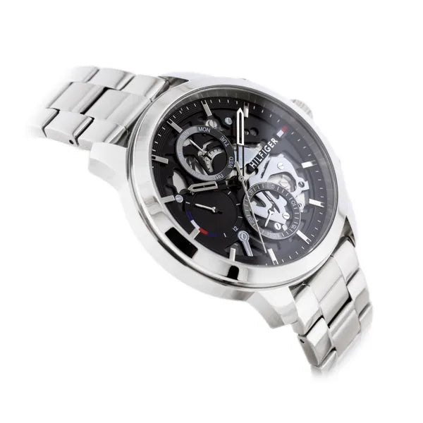 Tommy Hilfiger Henry 1710477 férfi karóra, 44 mm, fekete számlap, 5 ATM, kvarc