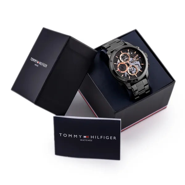 Tommy Hilfiger Henry 1710479 férfi karóra, acél, szürke számlap, 44 mm, 5 ATM
