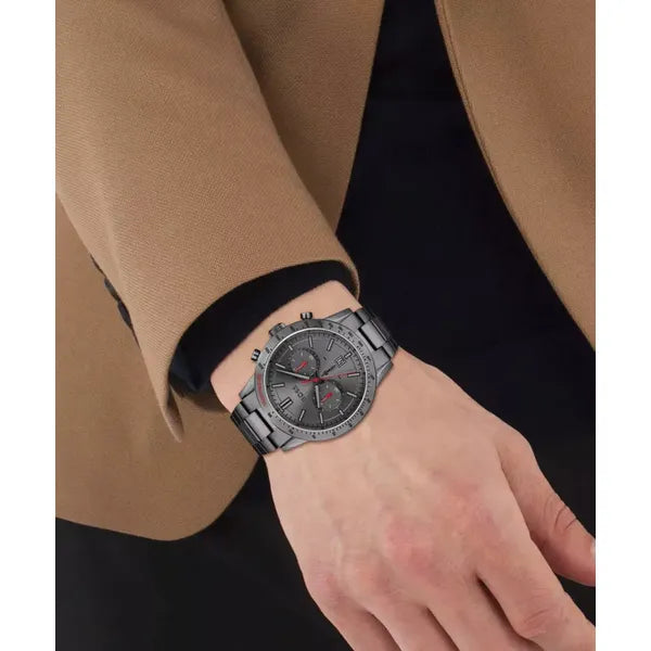 Hugo Boss Allure 1513924 férfi karóra, kvarc, kronográf, WR50, acél, grafit