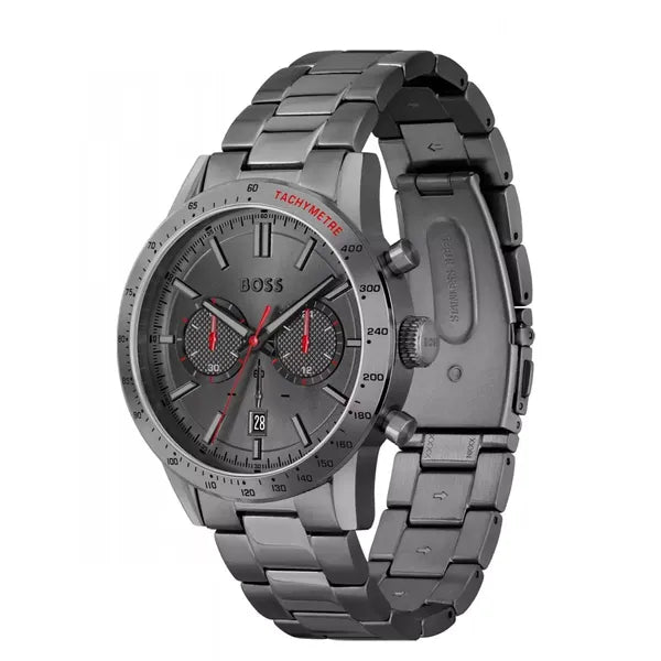 Hugo Boss Allure 1513924 férfi karóra, kvarc, kronográf, WR50, acél, grafit