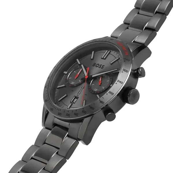 Hugo Boss Allure 1513924 férfi karóra, kvarc, kronográf, WR50, acél, grafit