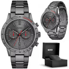 Hugo Boss Allure 1513924 férfi karóra, kvarc, kronográf, WR50, acél, grafit