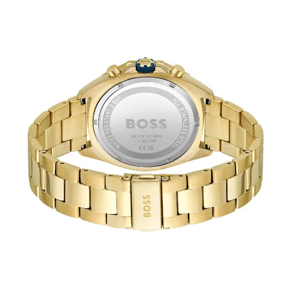 Hugo Boss Energy 1513973 férfi kronográf karóra, arany, kék, 44 mm