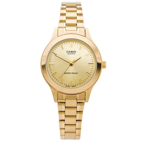 Casio LTP-1128N-9A női karóra, aranyszínű, acél szíj, WR30, dobozzal