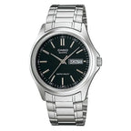 Casio férfi karóra MTP-1239D-1A, fekete számlap, acél szíj, WR30
