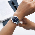 Casio férfi karóra MTP-1239D-1A, fekete számlap, acél szíj, WR30