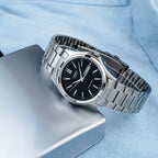 Casio férfi karóra MTP-1239D-1A, fekete számlap, acél szíj, WR30