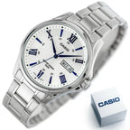 Casio férfi karóra MTP-1384D-7A2, 41 mm, acél szíj, WR100, dátum