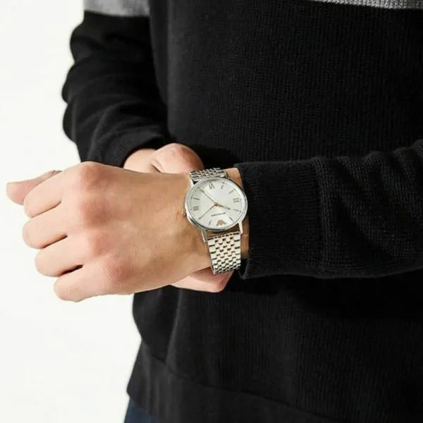 Emporio Armani AR11093 férfi karóra, 41 mm, rozéarany-ezüst, WR50, kvarc