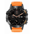 GRAVITY GT9-4 férfi okosóra 1.39'', BT hívás, IP67, narancs szíj, grafit tok
