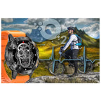 GRAVITY GT9-4 férfi okosóra 1.39'', BT hívás, IP67, narancs szíj, grafit tok