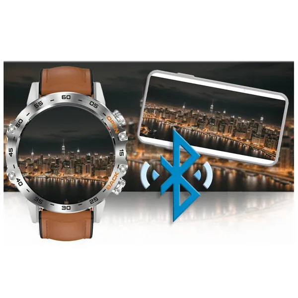 Gravity GT9-8 férfi okosóra 1.39" IPS, BT hívás, pulzus/SpO2, vérnyomás, IP67