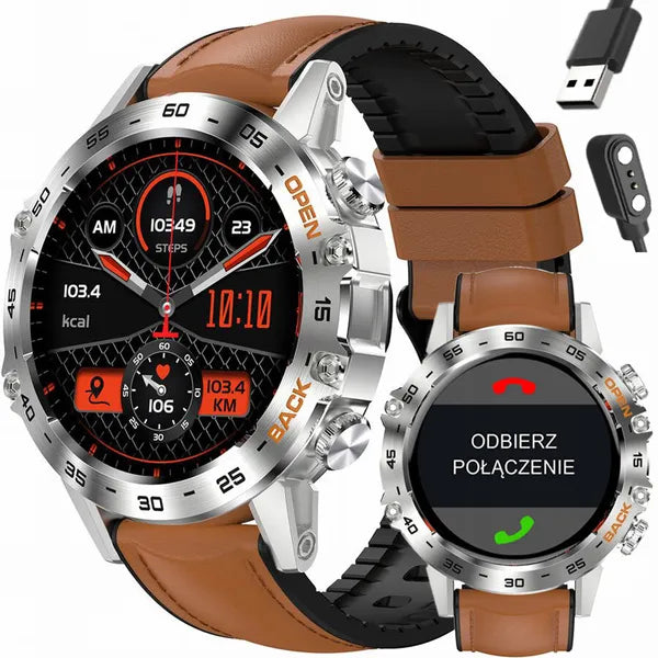 Gravity GT9-8 férfi okosóra 1.39" IPS, BT hívás, pulzus/SpO2, vérnyomás, IP67
