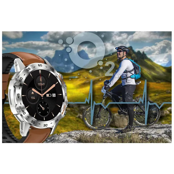 Gravity GT9-8 férfi okosóra 1.39" IPS, BT hívás, pulzus/SpO2, vérnyomás, IP67