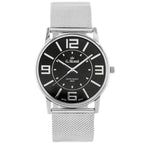 G. Rossi női kvarc karóra, fekete számlap, ezüst fém szíj, 40 mm, WR30, Miyota