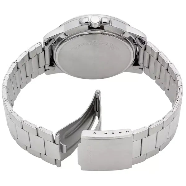 Casio MTP-VD01D-2B férfi karóra, nemesacél, kék számlap, 45 mm, 50 m, dátum