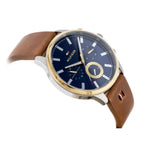 Tommy Hilfiger Ryder 1710496 férfi karóra, 44 mm, kék számlap, barna bőrszíj