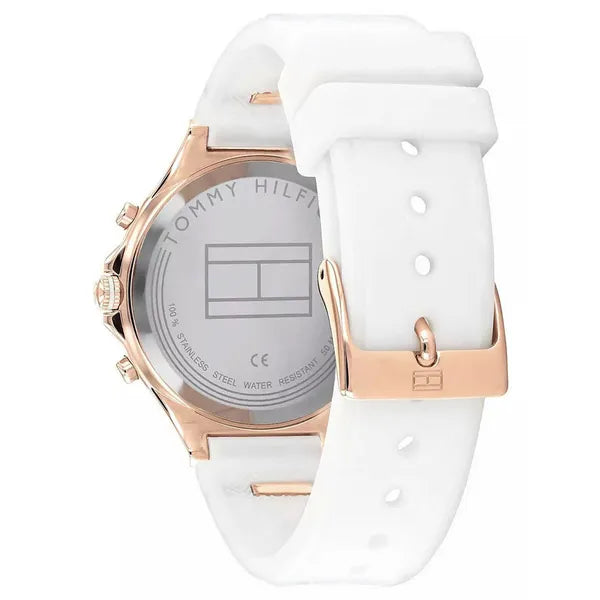 Tommy Hilfiger Eve 1782280 női karóra, rózsaarany tok, fehér szilikon, 5 ATM