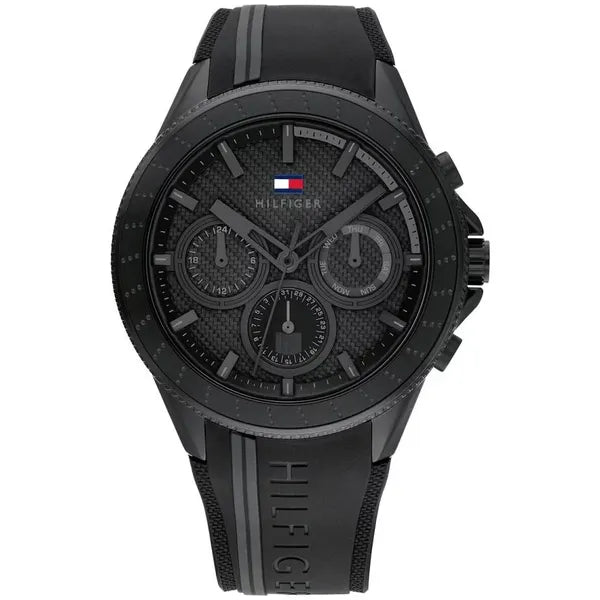 Tommy Hilfiger Aiden 1791861 férfi karóra, fekete, acél szíj, 45 mm, WR50