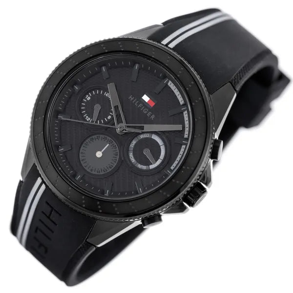 Tommy Hilfiger Aiden 1791861 férfi karóra, fekete, acél szíj, 45 mm, WR50