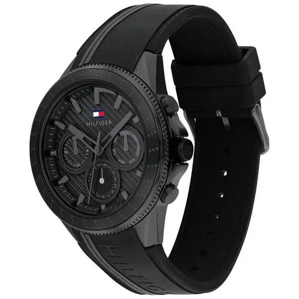 Tommy Hilfiger Aiden 1791861 férfi karóra, fekete, acél szíj, 45 mm, WR50