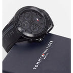 Tommy Hilfiger Aiden 1791861 férfi karóra, fekete, acél szíj, 45 mm, WR50